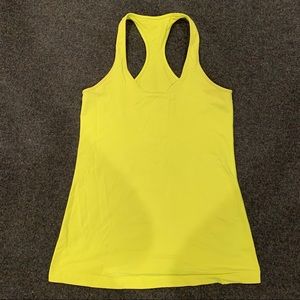 Lululemon cool racerback in neon yellow (Size 10)